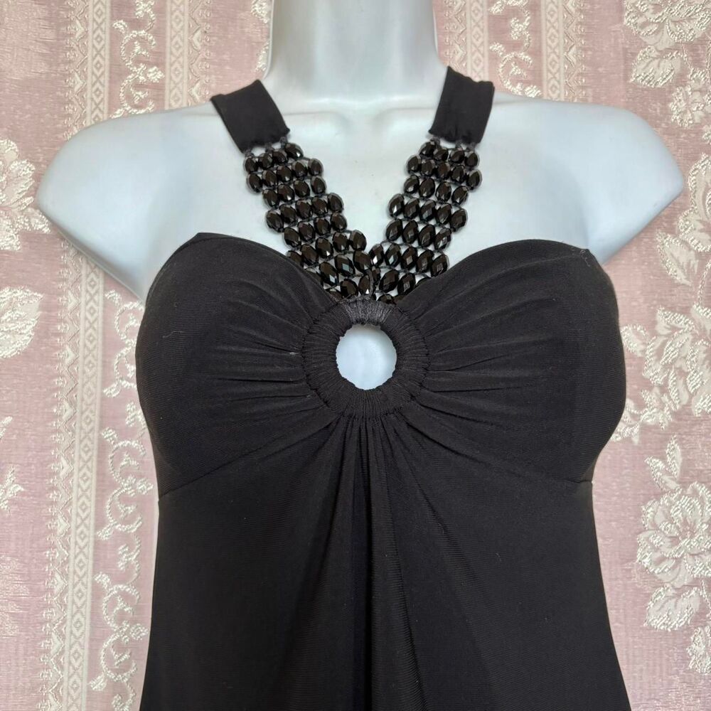 C. Graffitti Women's Black Halter Dress